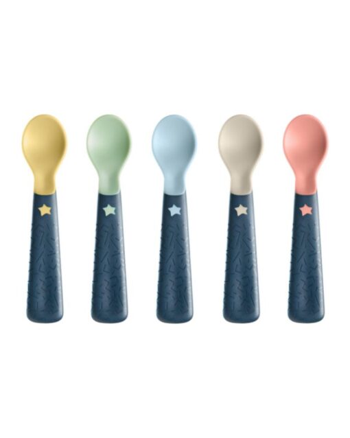 TOMMEE TIPPEE Easigrip Self-Feeding Spoons 6+ Months Pack of 5