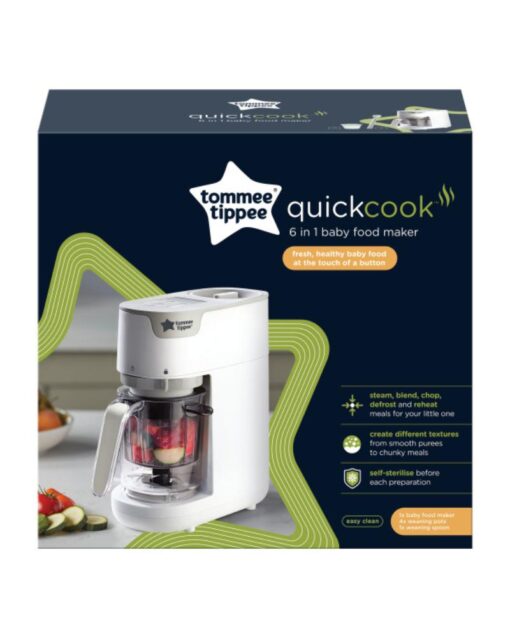 TOMMEE TIPPEE Quick Cook 6-in-1 500ml Baby Food Maker White - Image 2