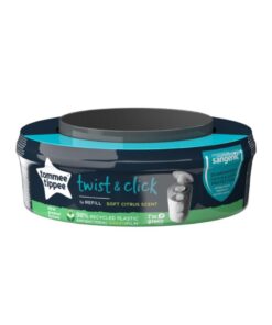 TOMMEE TIPPEE Twist and Click Advanced Nappy Bin Refill Cassettes Pack of 4