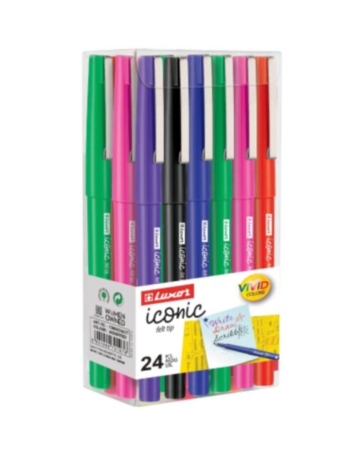 LUXOR Iconic Felt Tip Medium Set Of 24