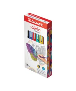 LUXOR Iconic Fine Felt Tip Marker Pk Of 24