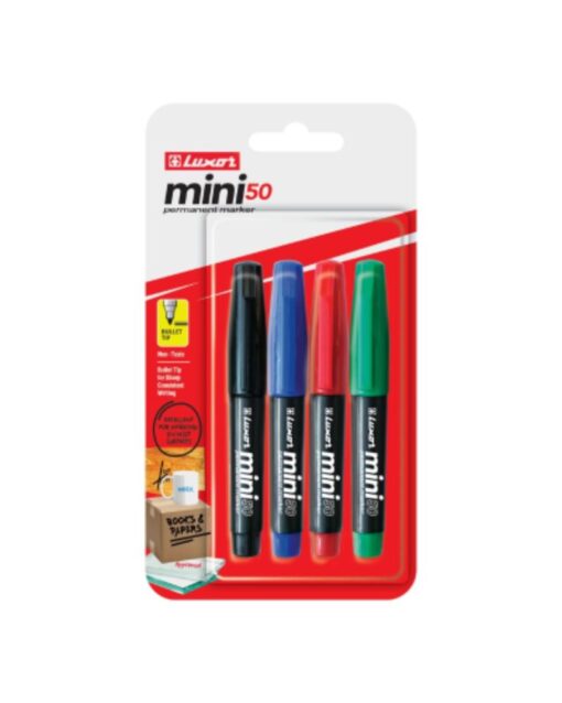 LUXOR Mini Permanent Marker Set Of 4