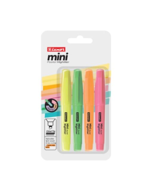 LUXOR Mini Highlighter Pastel Pack Of 4