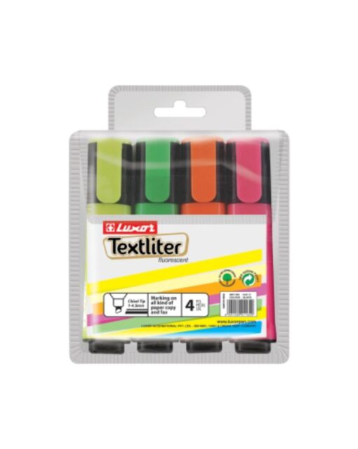 LUXOR Textliter Blister Pack Of 4