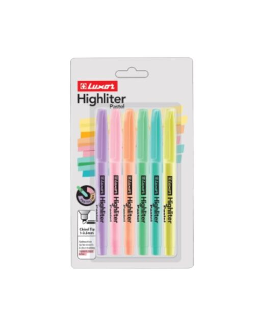 LUXOR Highlighter Pastel Set Of 6