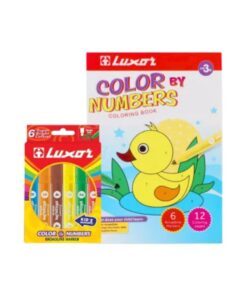 LUXOR Color By Numbers Coloring Book Plus 6 Super