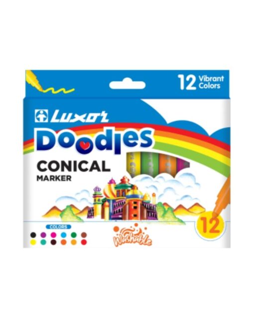 LUXOR Conical Coloring Marker Set Of 12
