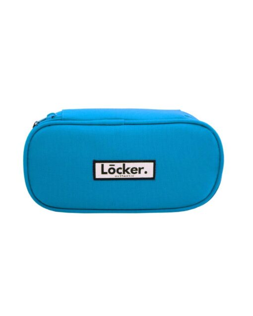 LOCKER Plus Blue Oval Pencil Case