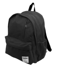 LOCKER Plus Plain 2 Compartments Black Backpack