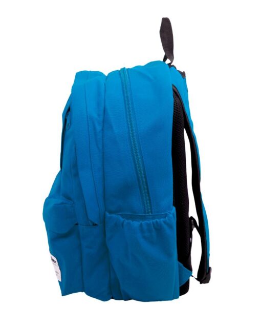LOCKER Plus Plain 2 Compartments Blue Backpack - Image 3