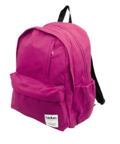 LOCKER Plus Plain 2 Compartments Fuchsia Backpack