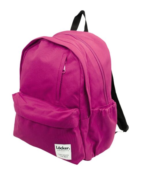 LOCKER Plus Plain 2 Compartments Fuchsia Backpack