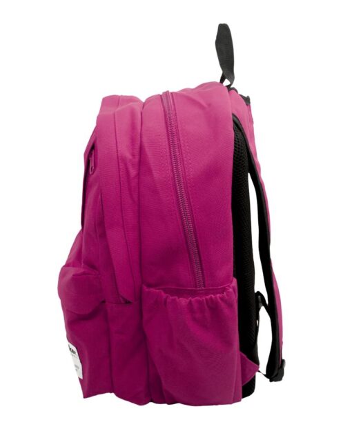 LOCKER Plus Plain 2 Compartments Fuchsia Backpack - Image 2