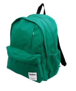 LOCKER Plus Plain 2 Compartments Green Backpack