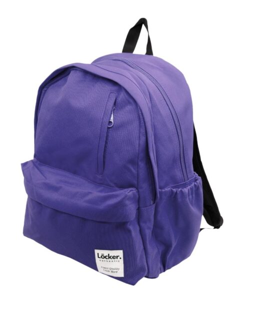 LOCKER Plus Plain 2 Compartments Purple Backpack