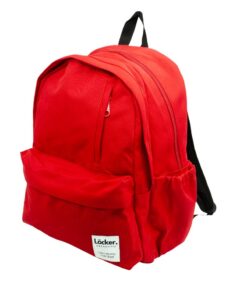 LOCKER Plus Plain 2 Compartments Red Backpack