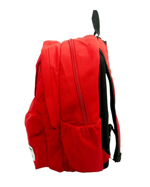 LOCKER Plus Plain 2 Compartments Red Backpack - Image 3
