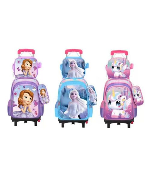 Disney Character School Backpack Set 4 Pieces for Girls